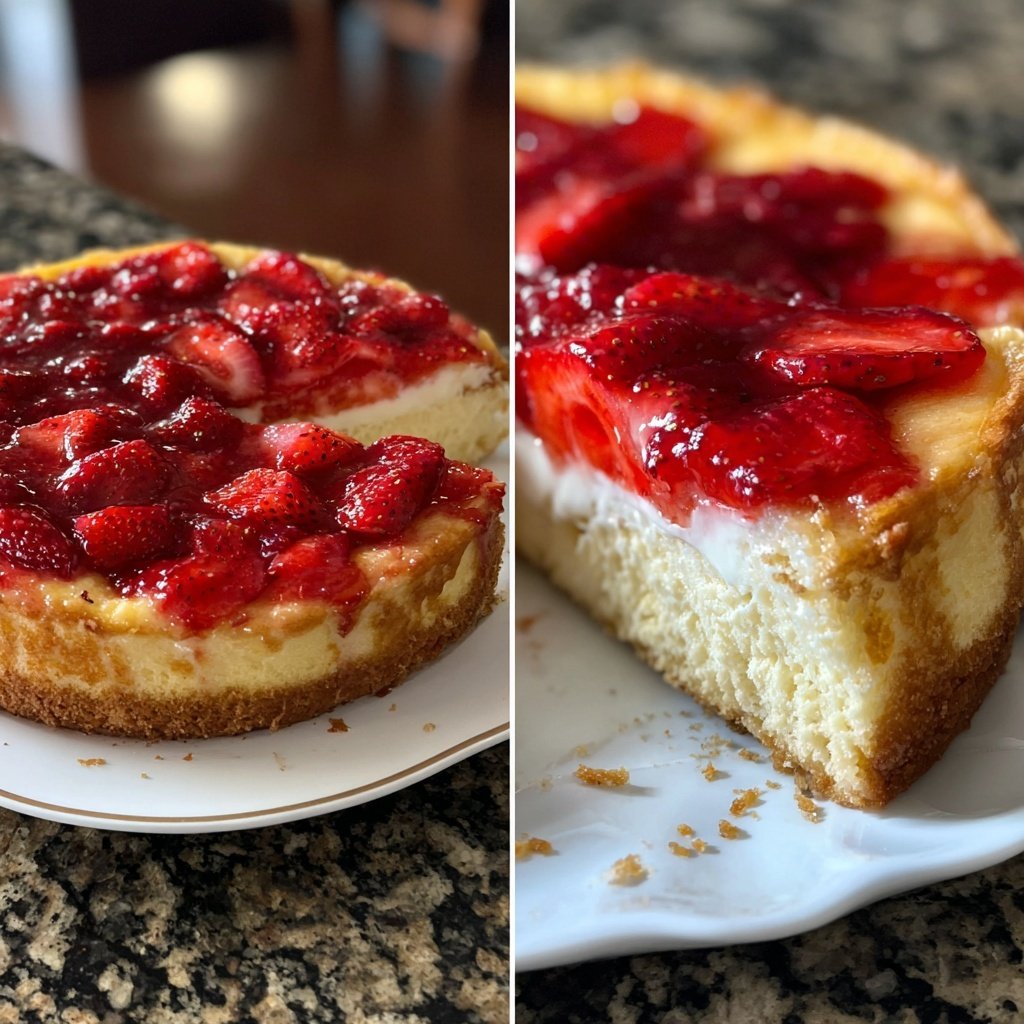 Pfannkuchen mit Erdbeerquark