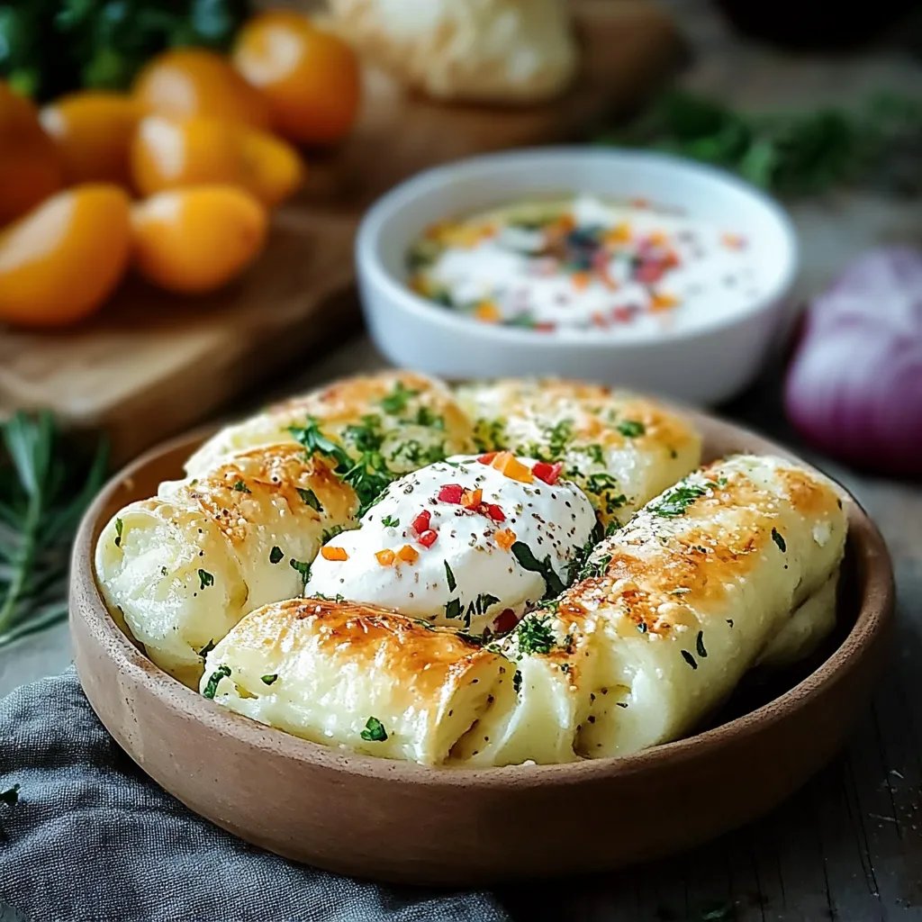 Würzige Ofen-Feta-Röllchen