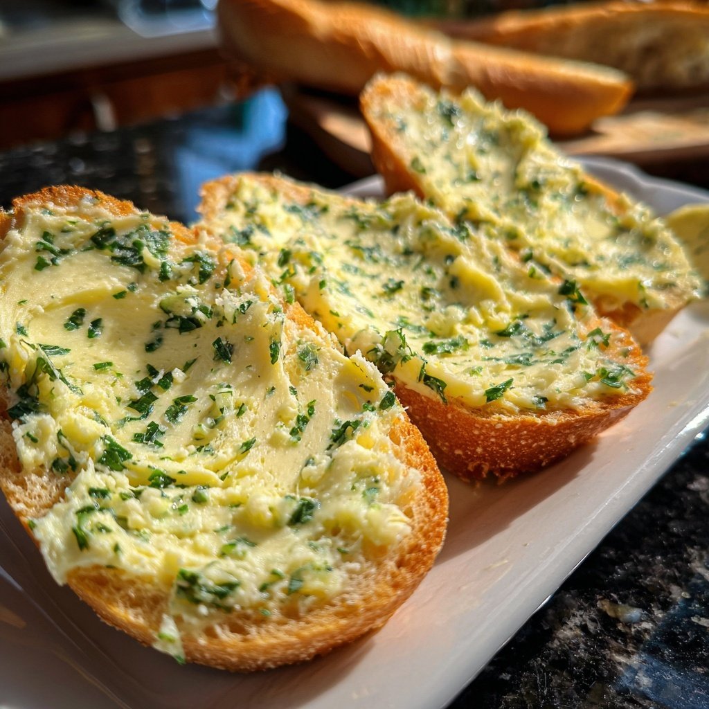 Selbstgemachte Knoblauchbutter Für Baguette