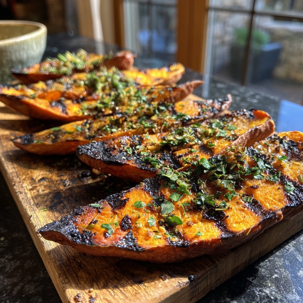 Gegrillte Süßkartoffeln Mit Kräutern