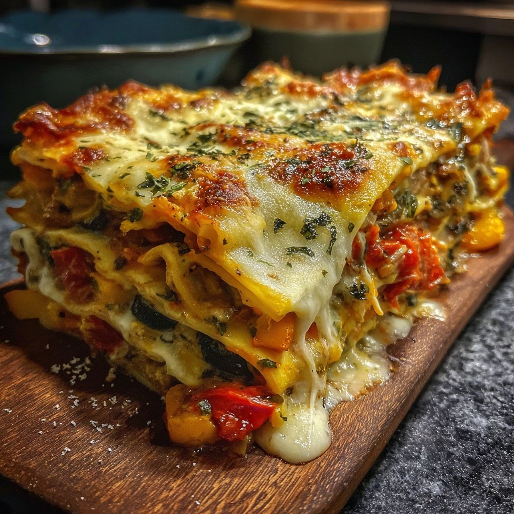 Vegetarische Gemüse Lasagne