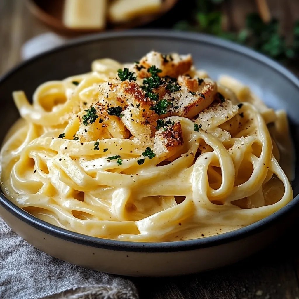 Cremige Hähnchen-Alfredo-Nudeln