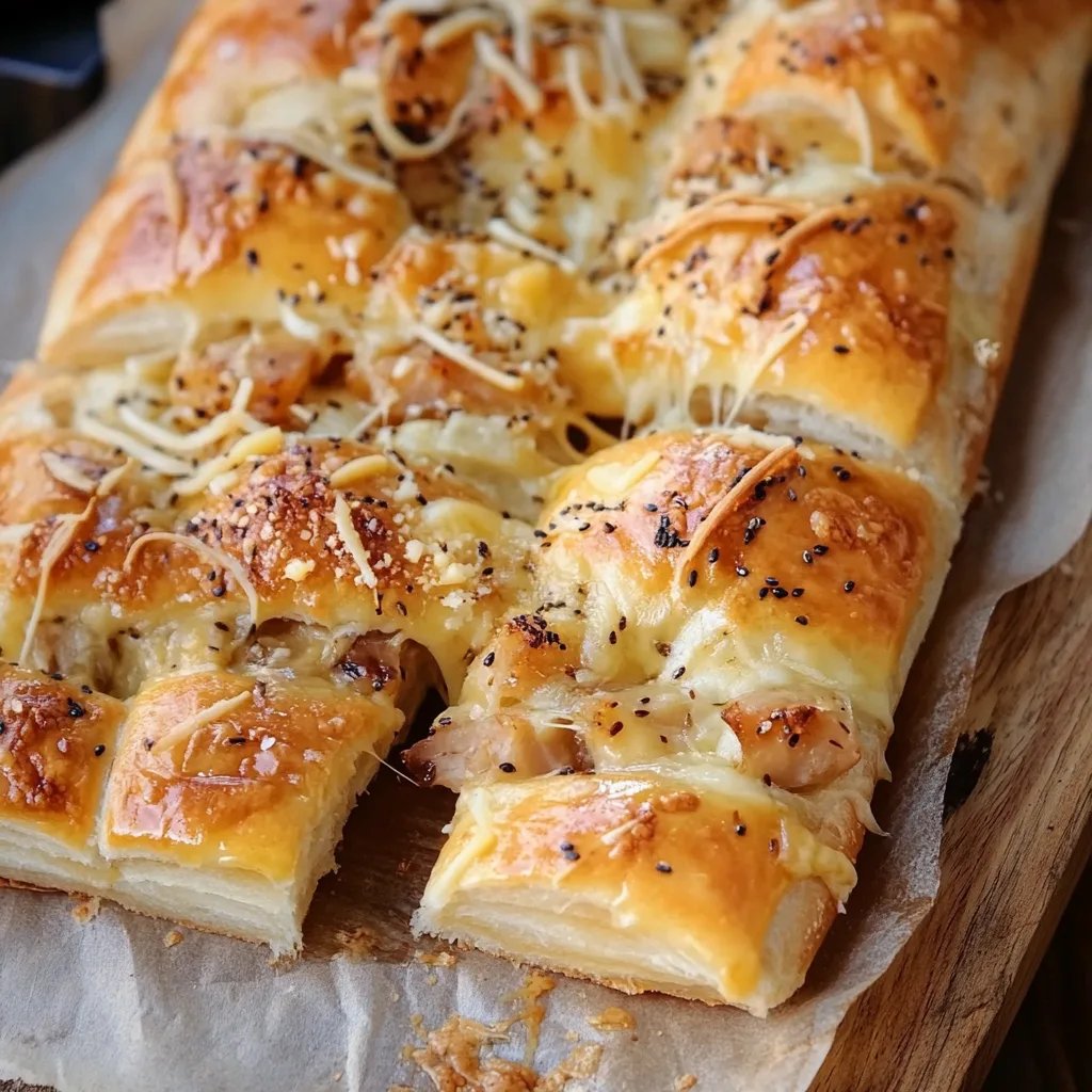 Schinken und Käse Zupfbrot