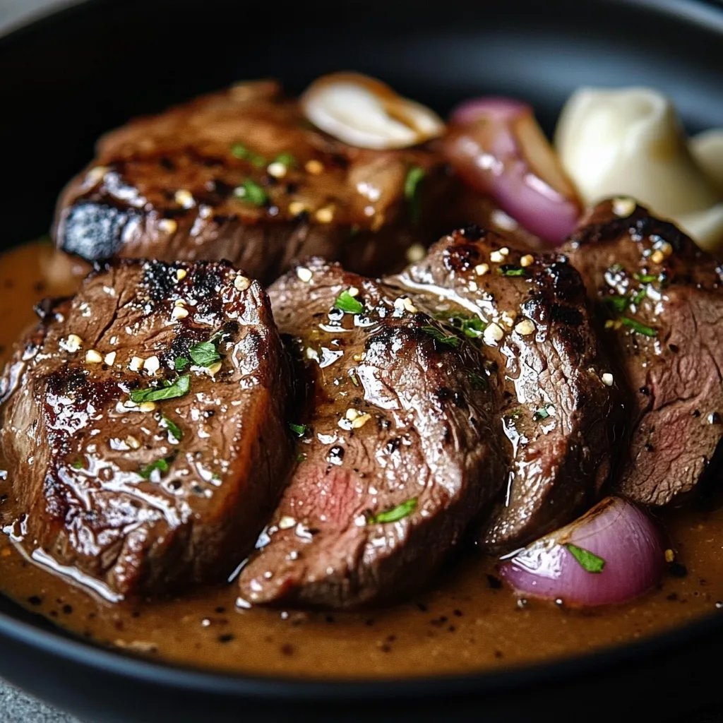 Zartes Rinderfilet in Balsamico-Cremesauce