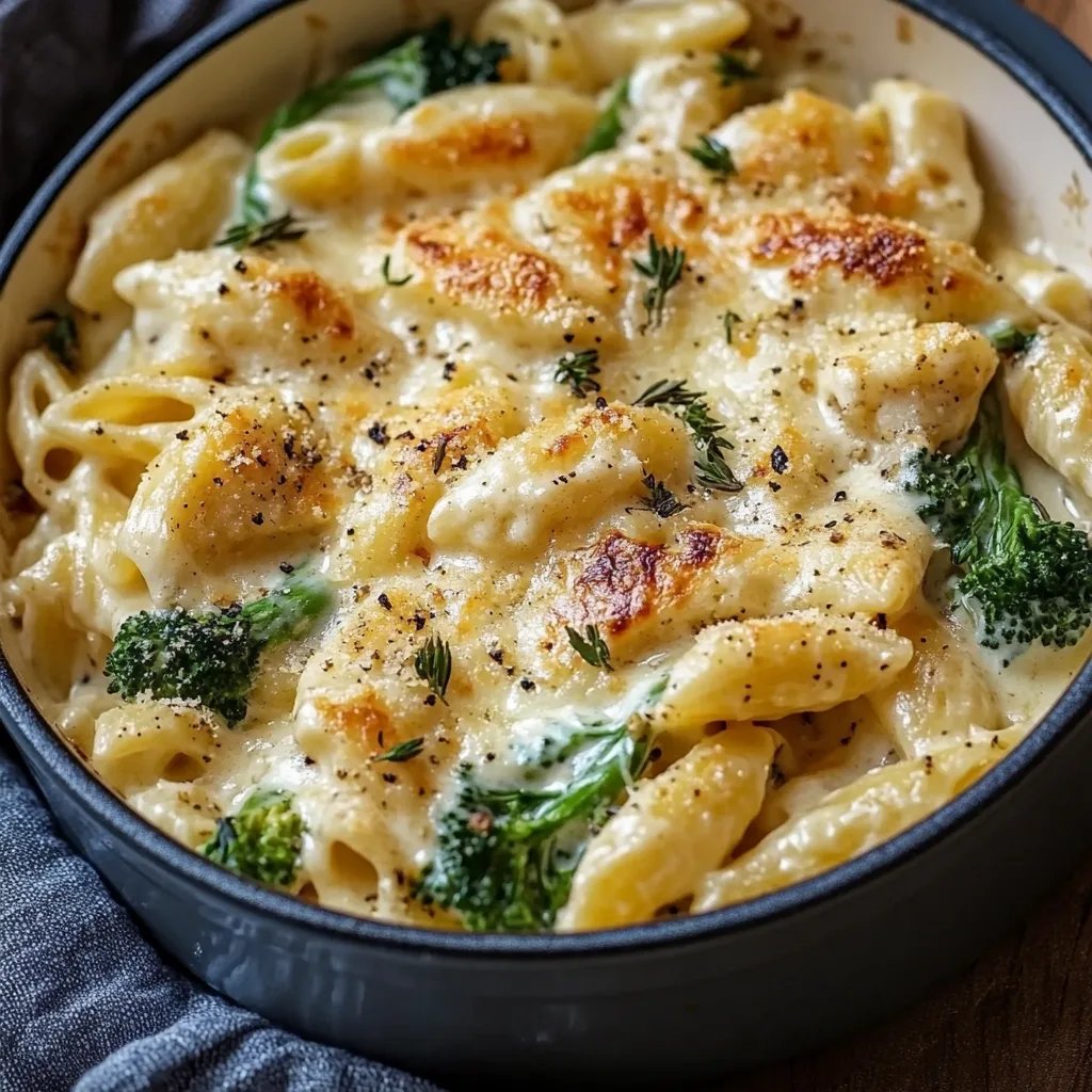 Cremige Hähnchen-Brokkoli-Pasta