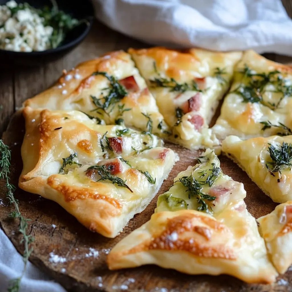 Blätterteig Sterne Flammkuchen