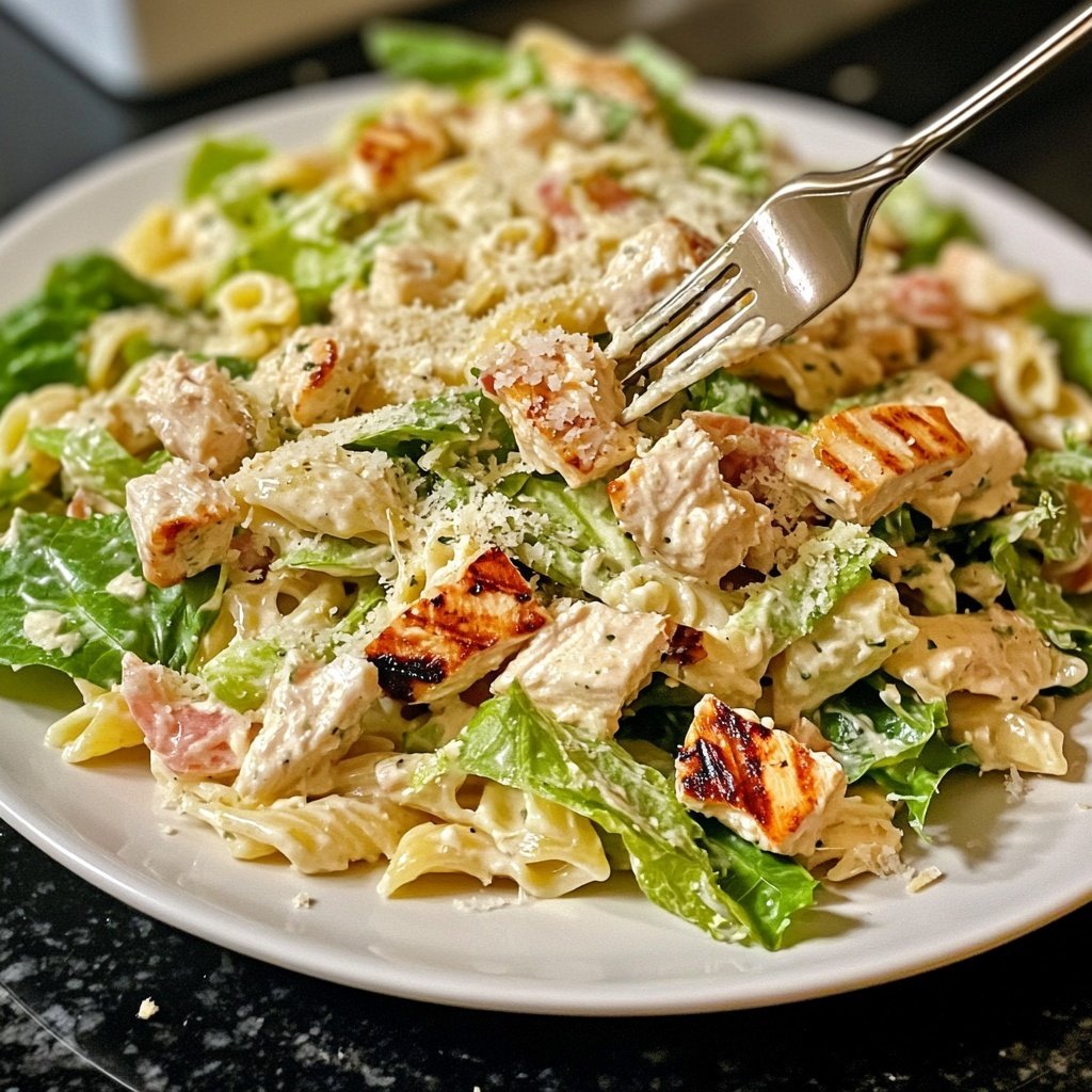 Chicken Caesar Pasta Salat