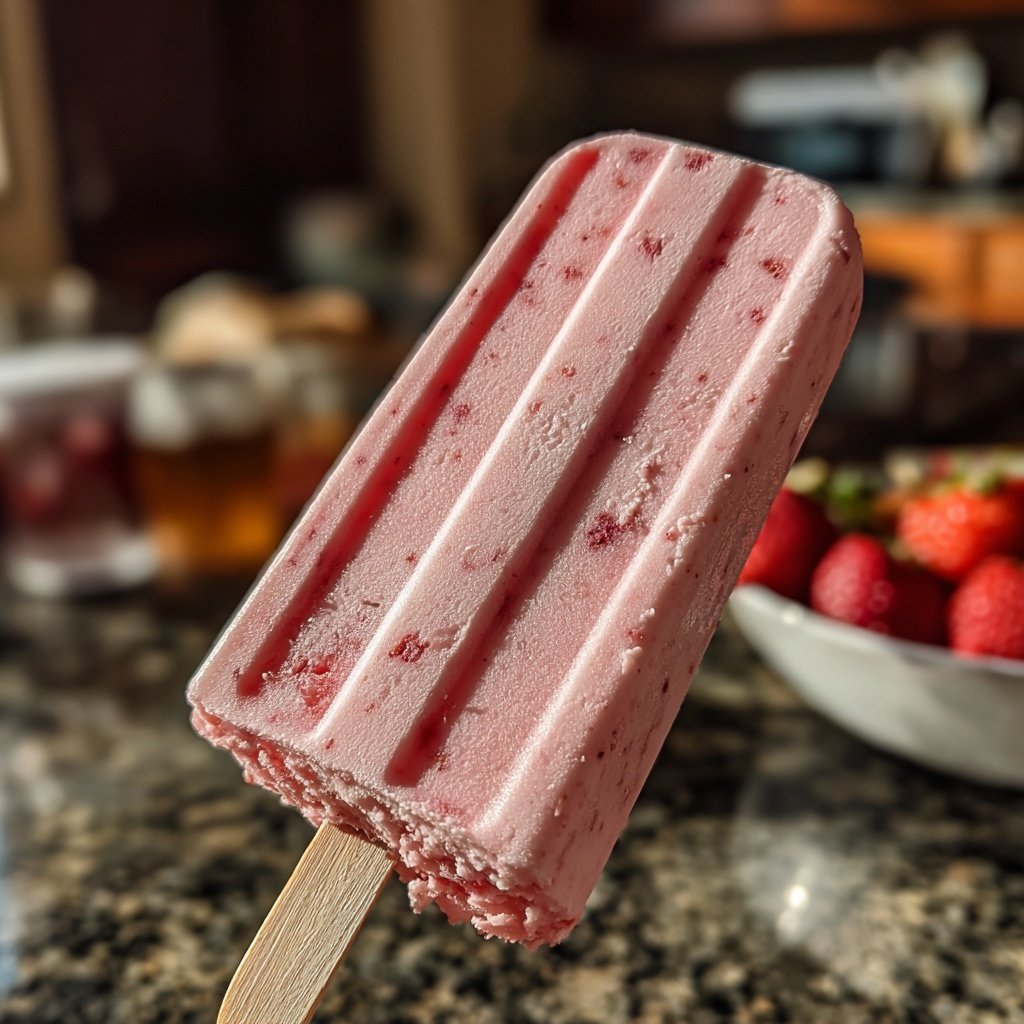 Erdbeer Joghurt Eis Am Stiel